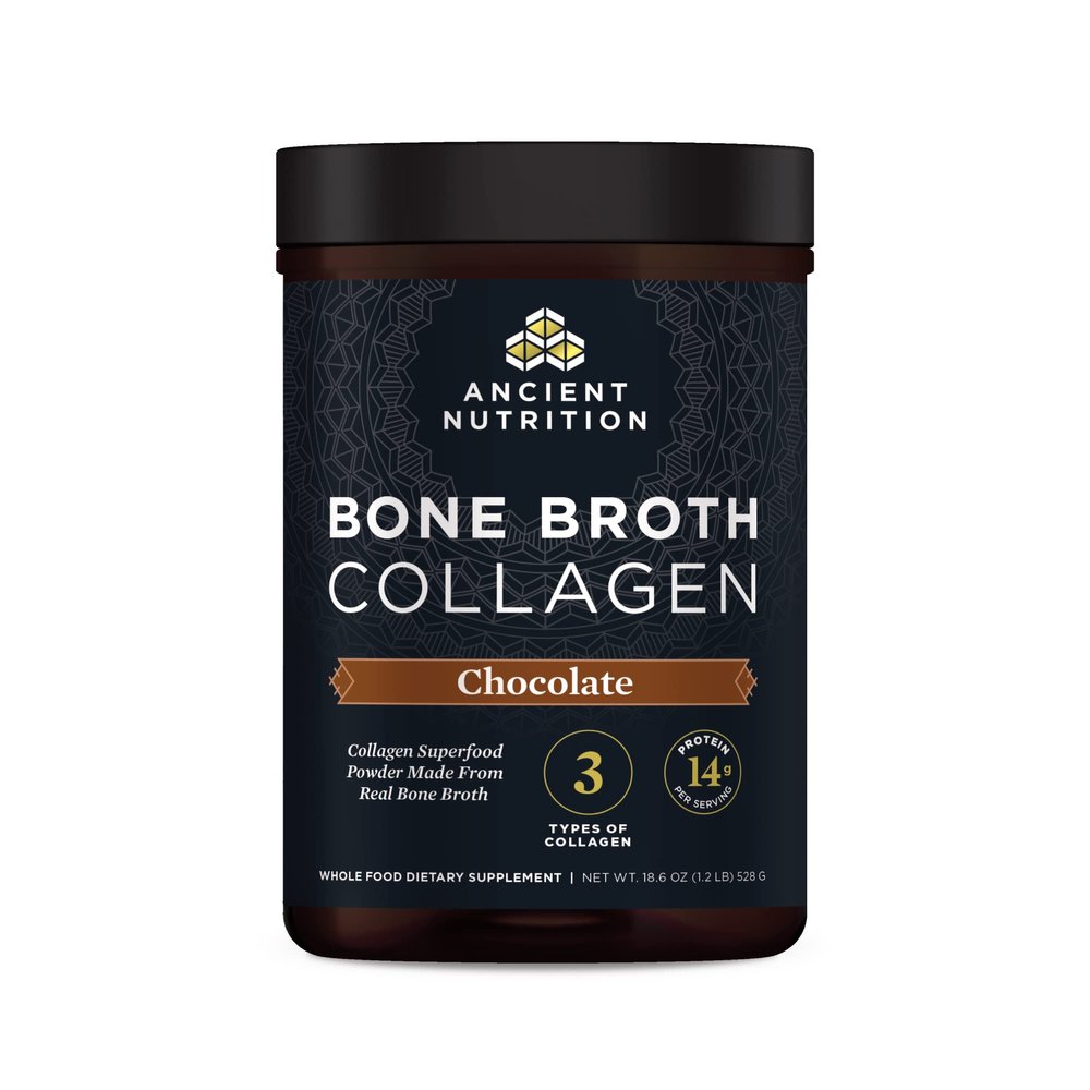 Ancient Nutrition Collagen Powder, Bone Broth Collagen, Chocolate, Hydrolyzed Multi Collagen Peptides, Supports Skin and Nails, Joint Supplement, 30 Servings, 18.6oz
