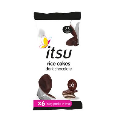 Itsu Dark Chocolate Rice Cakes (100g) - Pack of 6