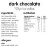 Itsu Dark Chocolate Rice Cakes (100g) - Pack of 6 view 2