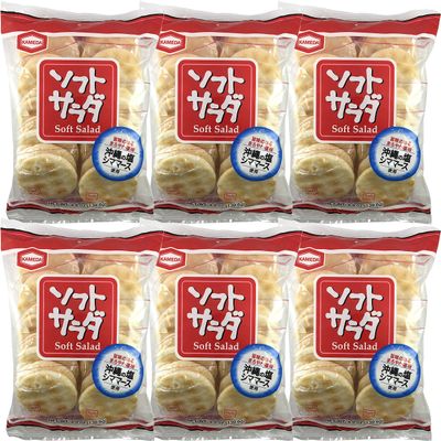 Kameda Soft Salad Rice Crackers 20pcs 4.9oz (6 Pack)