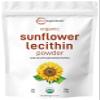 Organic Sunflower Lecithin Powder, 1 Pound, Sustainable Farmed, Cold Pressed, Rich in Phosphatidyl Choline and Protein, Making Liposomal Vitamin C, Lactation Supplement, Non-GMO view 1