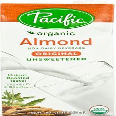 Pacific Natural Foods Organic Almond Milk Original Unsweetened -- 32 fl oz - 2 pc