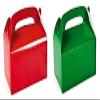 1 DOZEN (12) CHRISTMAS TREAT BOXES 6 RED 6 GREEN BY DISCOUNT PARTY AND NOVELTY TM view 1