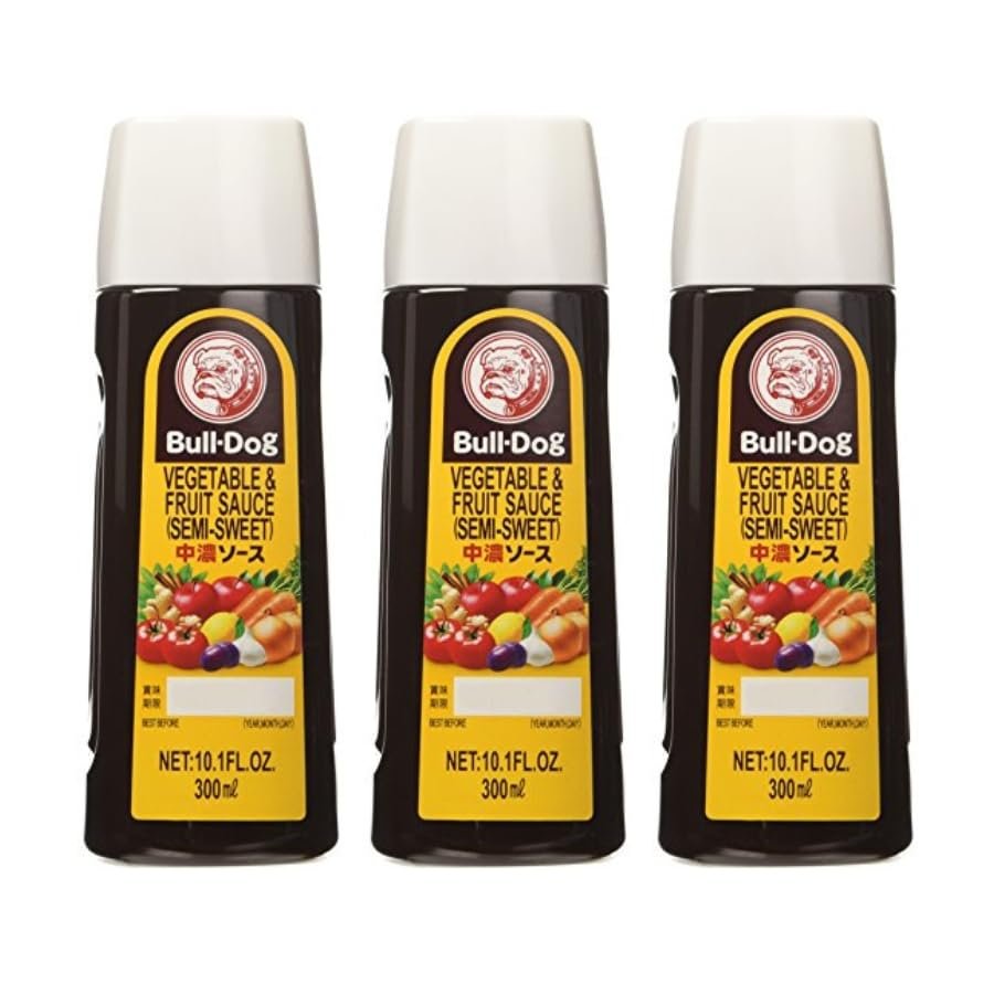 Bull-Dog Chuno Semi-Sweet Sauce 10.1 Fl. Oz. (3 Bottles)