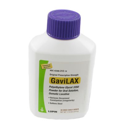 GaviLAX Powder, 30 Once Daily Doses, 17.9oz Per Bottle (2 Pack)