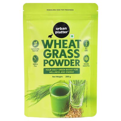 Urban Platter Wheatgrass Powder | 100% Natural Green Superfood & Detox Cleanse Support | Non-GMO, Gluten-Free, Additive-Free | Vegan Health Drink Mix for Juices & Smoothies | 7.05 Oz (200g)