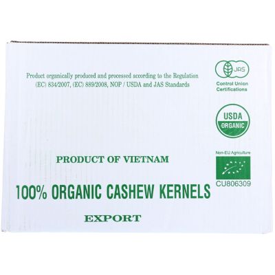 Bulk Nuts Cashews - Organic - Whole - Raw - 1 lb - case of 25