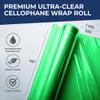 Better crafts Green Cellophane Wrap 40'' x 100' Roll - Colored Cellophane Sheets for Craft Baskets, Gift Wrapping Supplies, Plastic Wrap for Gift Baskets view 2