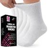 Diabetic Socks Mens Cotton 6-Pack Crew White By DEBRA WEITZNER crew/white Mens 13-15 view 1