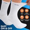 Diabetic Socks Mens Cotton 6-Pack Crew White By DEBRA WEITZNER crew/white Mens 13-15 view 4