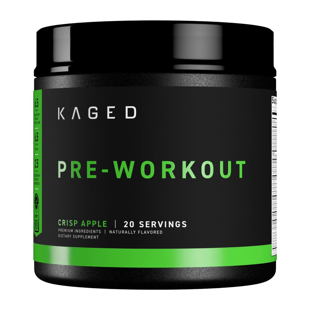 Kaged Original Pre Workout Powder | Krisp Apple | Pre-Kaged | Formulated with Creatine, Beta Alanine, Pure Caffeine | 20 Servings