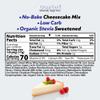 GramZero No-Bake Cheesecake Mix, Makes 2 Cheesecakes, Low Calorie, Stevia Sweetened view 2