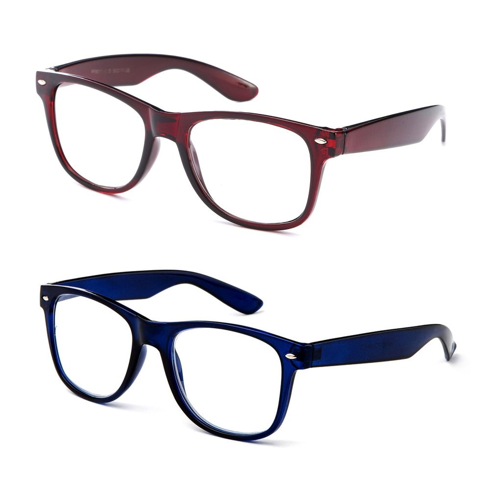 2 Pairs Deluxe Reading Glasses - Comfortable Stylish Simple Readers