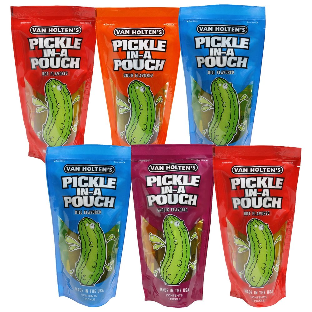 Van Holten's Pickles - Variety Pickle-In-A-Pouch Sampler - 6 Pack