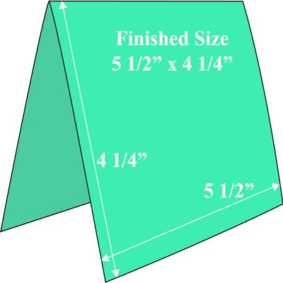 A-2 Note Card (4 x 5 ) - Teal - Pack of 50