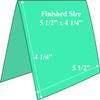 A-2 Note Card (4  x 5  ) - Teal - Pack of 50 view 1