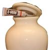 Green with White CrystalsUrn- Cremation Urn or Keepsake for Ashes - Hand Made Pottery (29 Cubic Inches) view 2
