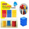3pcs Brick Design Toothbrush Case Cover Holder Set for Office, Travel, Home for Kids Children (3Pcs-BlockHolders) view 1