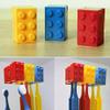 3pcs Brick Design Toothbrush Case Cover Holder Set for Office, Travel, Home for Kids Children (3Pcs-BlockHolders) view 2