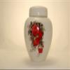 Red Roses - Flower Funeral Urn - Cremation Urn for Human Ashes - Hand Made Pottery view 3