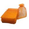 100pcs 4x6 Inches Drawstrings Organza Gift Candy Bags Wedding Favors Bags (Orange) view 1