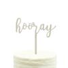Andaz Press Party Wood Cake Toppers, Hooray, 1-Pack, High School College University Graduation Decor Decorations view 1