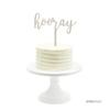 Andaz Press Party Wood Cake Toppers, Hooray, 1-Pack, High School College University Graduation Decor Decorations view 2
