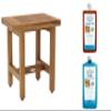 AquaTeak Patented 18" Spa Lotus Teak Shower Bench & AquaTeak Two-Step Care Kit view 1