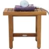 AquaTeak Patented 18" Spa Lotus Teak Shower Bench & AquaTeak Two-Step Care Kit view 2