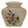 Violets Urn- Cremation Urn or Keepsake for Ashes - Hand Made Pottery (Medium 90 Cubic Inches) view 1