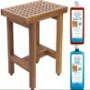 AquaTeak Patented 18" Grate Lotus Teak Shower Bench & AquaTeak Two-Step Care Kit view 2