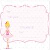 Script and Scribble Ballerina Fill-in Thank You Note Cards for Kids, 5.5" X 4.25" Notecards with White Envelopes view 1