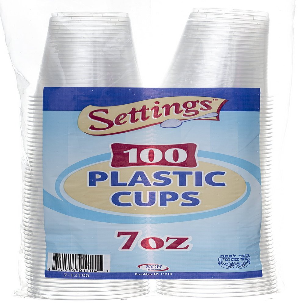 [1200 Count - 7 Oz Cups] Settings Clear Disposable Plastic Drinking Cups Great For Juice, Water, Soda, Beer, Use At Party, Home, Office, Picnic, BBQ, Or Event, 12 Packs