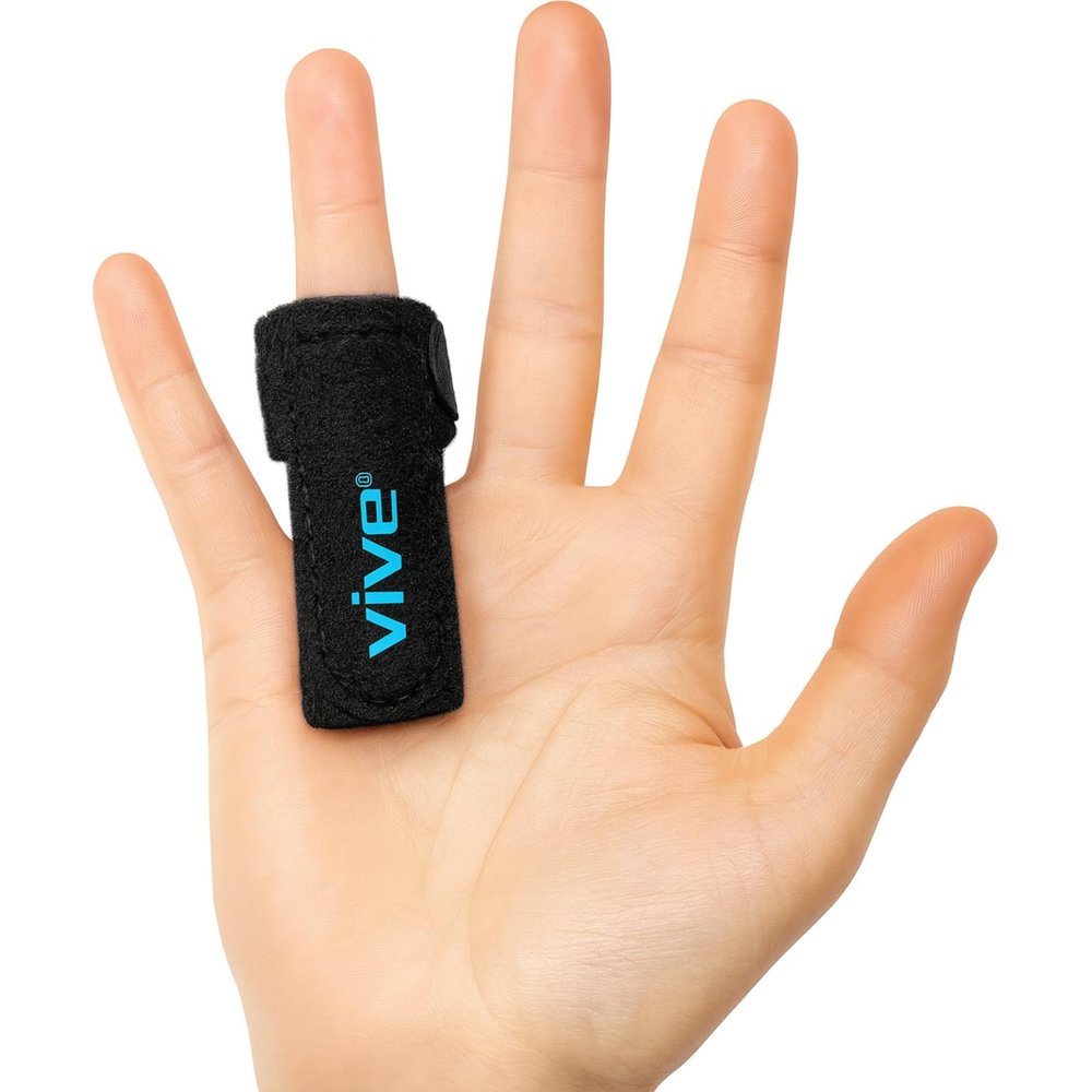 Vive Trigger Finger Splint - Support Brace for Middle, Ring, Index, Thumb, Pinky, and Hands - Straightening Curved, Bent, Locked Stenosing Tenosynovitis Tendon Lock Release Knuckle Stabilizer - HSA/FSA