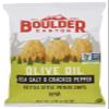 Boulder Canyon Kettle Cooked Potato Chips, Cooked in 100% Olive Oil, Wavy Canyon Cut, NON-GMO Verified, Gluten Free, Sea Salt & Cracked Pepper, 6 Ounce (Pack of 12) view 1