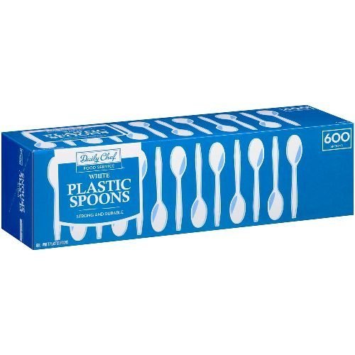 Daily Chef White Plastic Spoons, 600 Count by Daily Chef