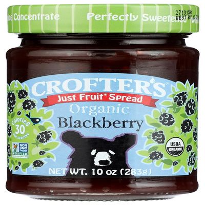 Crofters Organic Just Fruit Spread Blackberry -- 10 oz by Crofters