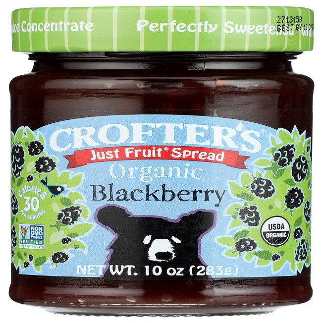 Crofters Organic Just Fruit Spread Blackberry -- 10 oz by Crofters