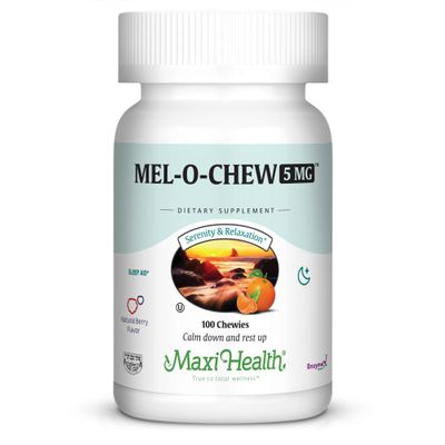 Maxi Health Melatonin 5mg Extra-Strength Fast Acting Melatonin Encourage Natural Sleep with Melatonin' Non-Habit Forming Sleep Support Kosher (100 Units)