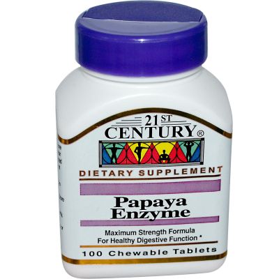 21St Century Papaya Enzyme Chewable Maximum Strength by 21St Century Healthcare