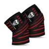 Gymreapers Knee Wraps (Pair) with Straps for Squats, Weightlifting, Powerlifting, Leg Press, and Cross Training - Flexible 72" Knee Wraps for Squatting - for Men & Women - 1 Year Warranty(Red) view 1