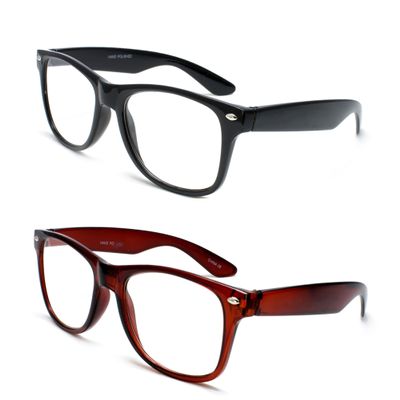 2 Pairs Deluxe Reading Glasses - Comfortable Stylish Simple Readers