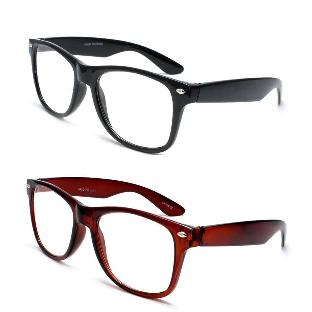 2 Pairs Deluxe Reading Glasses - Comfortable Stylish Simple Readers