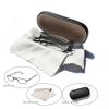 2 Packs Metal Folding Reading Glasses with Case Slim Stylish Compact Folding Reading Glasses in Hard Case view 2