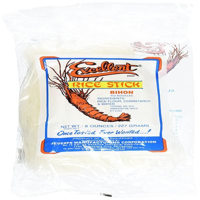 3-pack of Excellent Rice Stick Bihon Rice Noodles (8oz/227grams) Plus 1Mama Sita's - Pansit Bihon / Rice Noodle Stir -Fry Mix - Homestyle Filipino REcipe - 1.4 OZ / 40 G