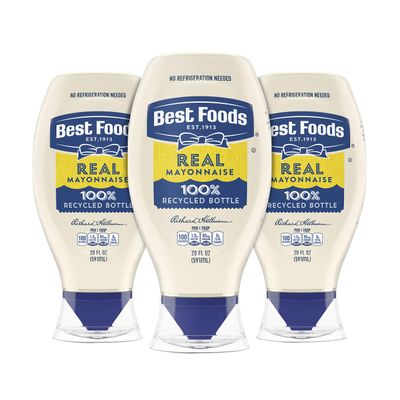 Best Foods Real Mayonnaise For a Rich Creamy Condiment for Sandwiches and Simple Meals Real Mayo Squeeze Bottle Gluten Free, Made With 100% Cage-Free Eggs ,20 Fl Oz (Pack of 3)