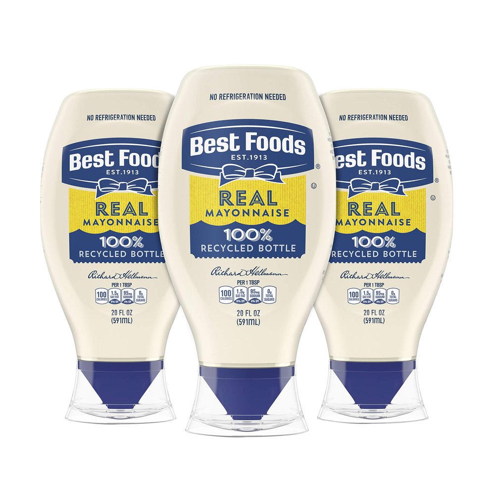 Best Foods Real Mayonnaise For a Rich Creamy Condiment for Sandwiches and Simple Meals Real Mayo Squeeze Bottle Gluten Free, Made With 100% Cage-Free Eggs ,20 Fl Oz (Pack of 3)