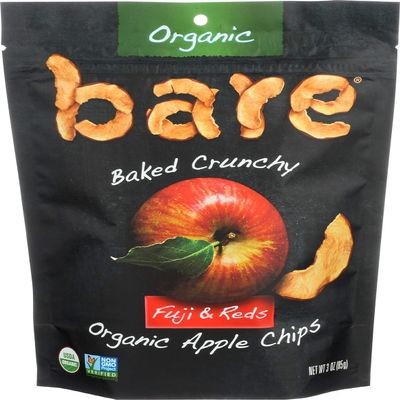 Bare Organic Baked Crunchy Apple Chips Gluten Free Fuji & Reds -- 3 oz - 2 pc