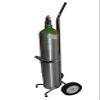 Oxygen CART Latex-Free Hold 1 (D OR E Style) Cylinder Diameter 4.3" Made in USA view 1