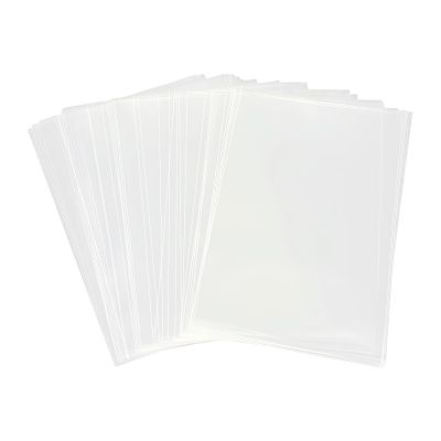 100pcs Clear Flat Cello/Cellophane Treat Bag Gusset Style Acrylic Coated Crisp Crystal 1.2 Mil Bag Good for Snacks Bakery Cookies Candies (11" X 14")